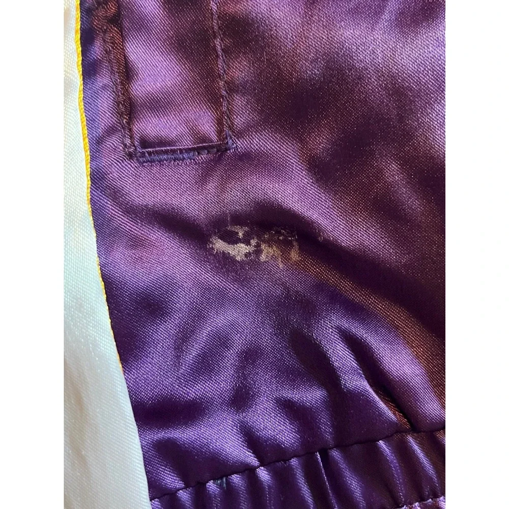 Reebok NBA Los Angeles Lakers Youth XL 2XL Satin Warm Up Jacket Purple 5198J 05